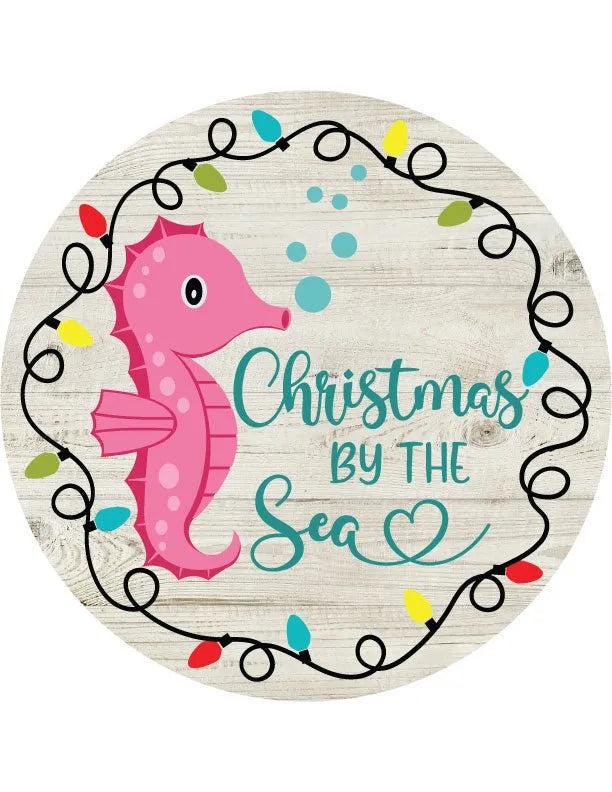 Seahorse By The Sea Christmas Door Decorations - iCustomLabel