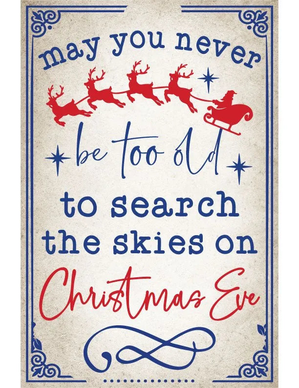 Search The Skies Christmas Metal Sign - iCustomLabel