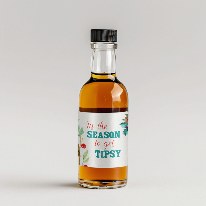 Season To Get Tipsy Mini Liquor Label - iCustomLabel