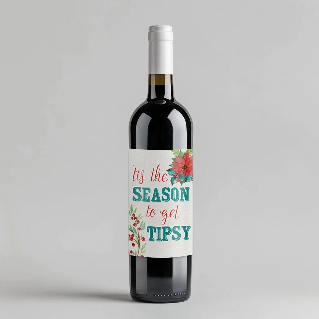 Season To Get Tipsy Wine Label - iCustomLabel