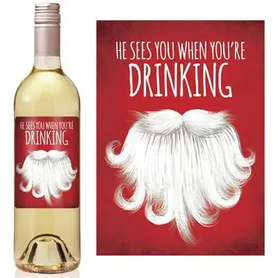 Sees You Drinking Wine Label - iCustomLabel