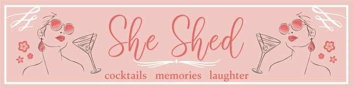 She Shed Pink Metal Sign - iCustomLabel