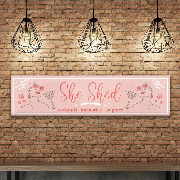 She Shed Pink Metal Sign - iCustomLabel