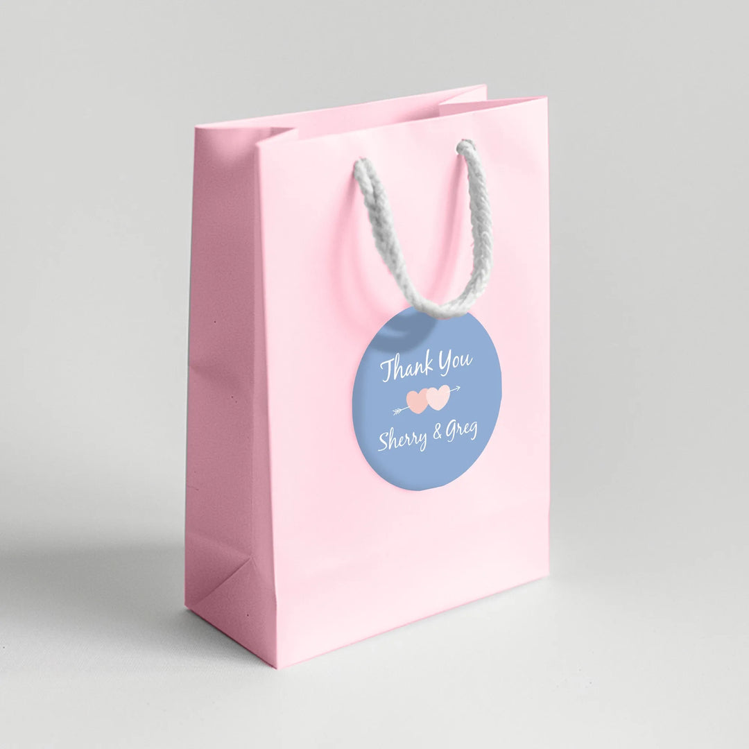 Shot Through The Hearts Wedding Favor Labels - iCustomLabel