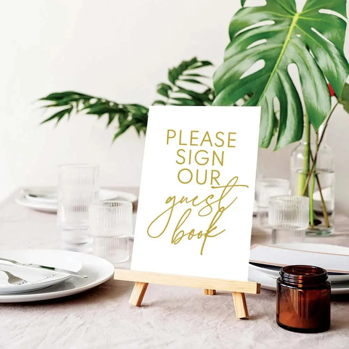 Signature Guestbook Wedding Table Sign - iCustomLabel