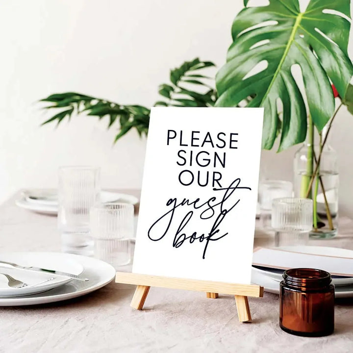 Signature Guestbook Wedding Table Sign - iCustomLabel