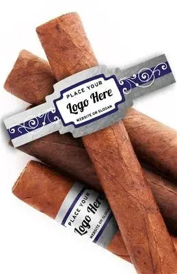 Silver Business Swirls Business Cigar Bands - iCustomLabel