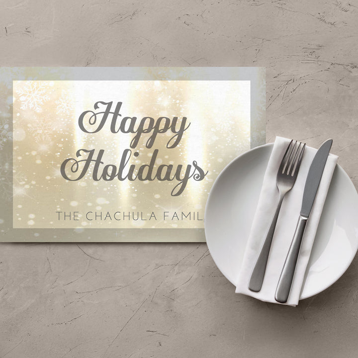 Silver Gold Christmas Placemats - iCustomLabel