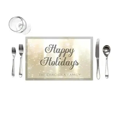 Silver Gold Christmas Placemats - iCustomLabel