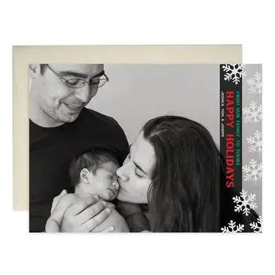 Silver Snowflake Holiday Cards - iCustomLabel