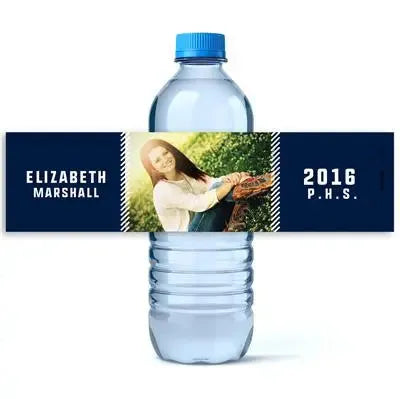 Simple Graduation Water Bottle Labels - iCustomLabel