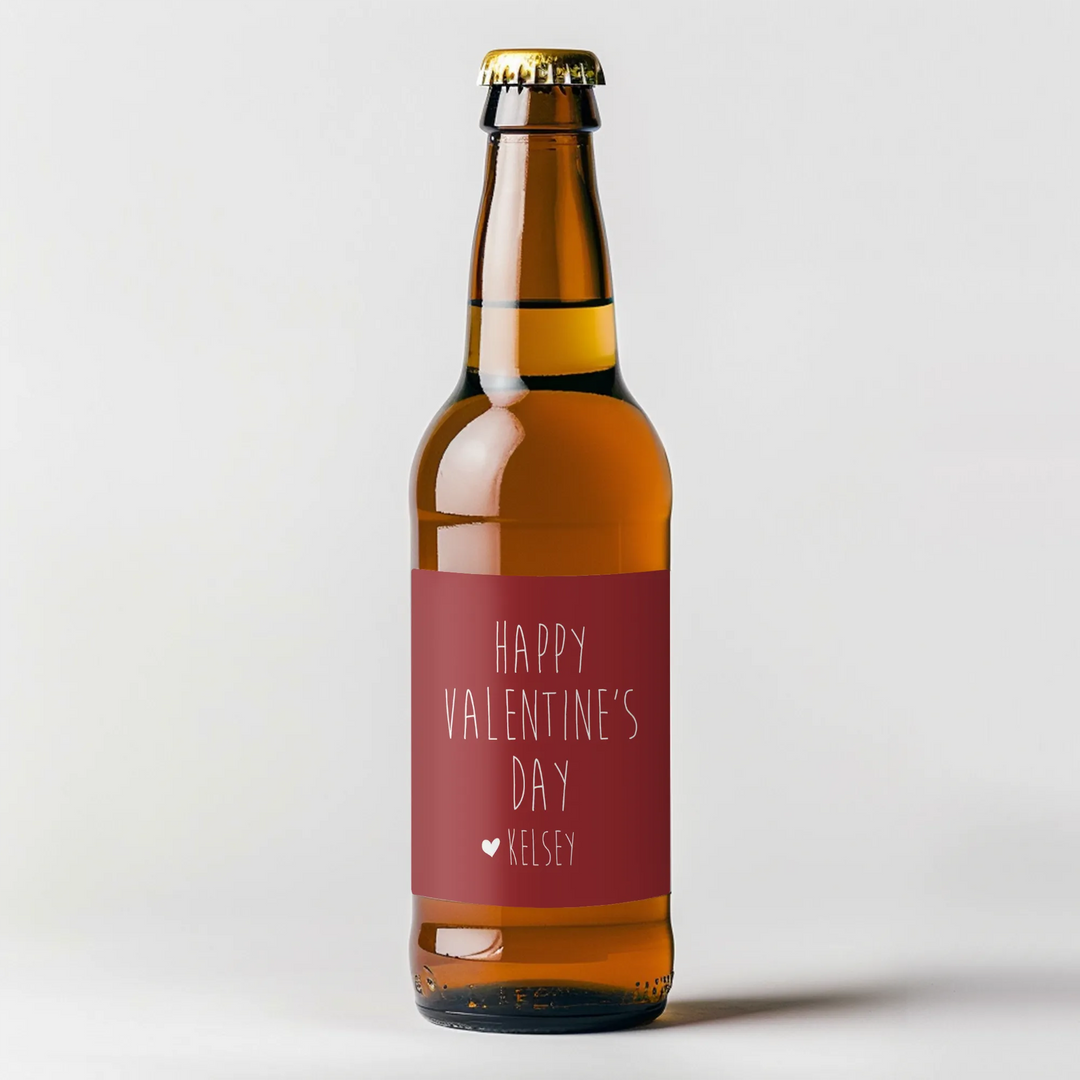 Simple Valentine Beer Label - iCustomLabel