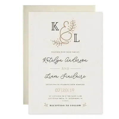 Simplistic Wedding Invitations - iCustomLabel
