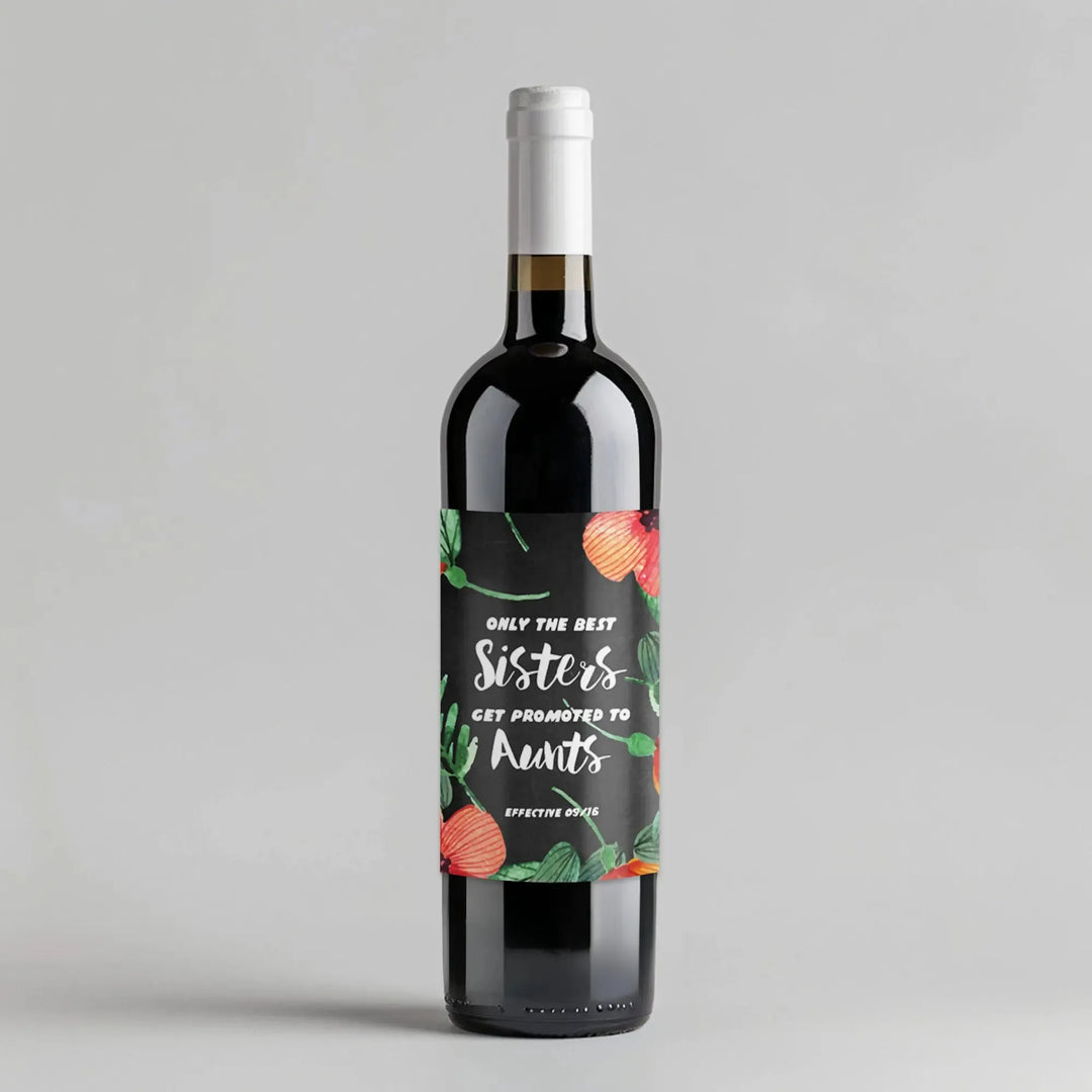 Sisters Promoted Wine Label - iCustomLabel