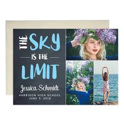 Sky Is The Limit Graduation Announcements - iCustomLabel