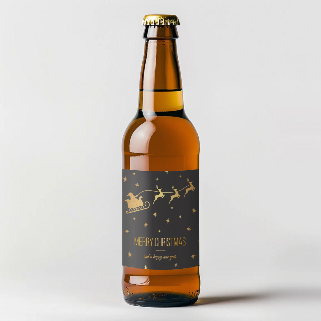 Sleigh in the Sky Christmas Beer Label - iCustomLabel