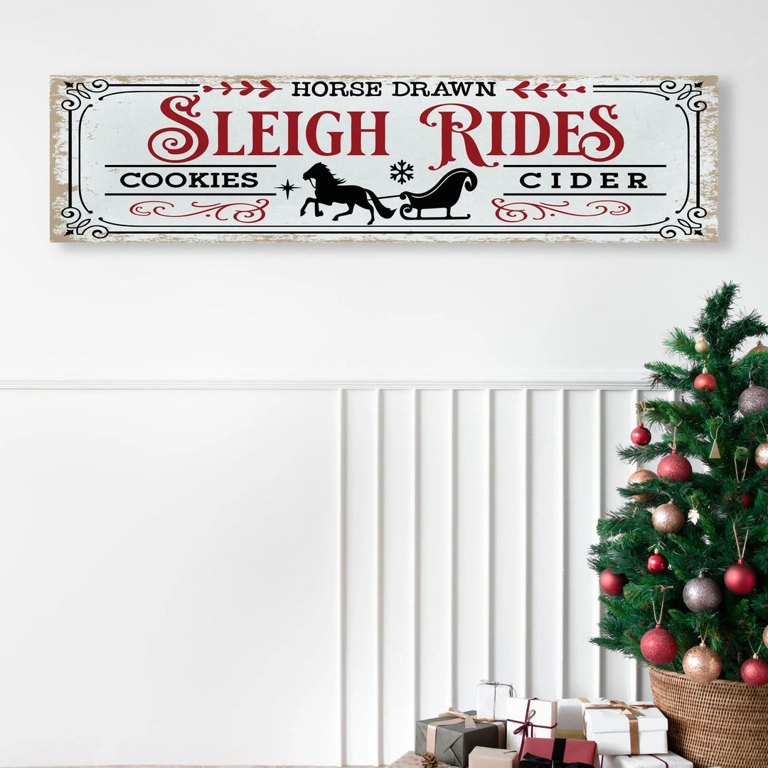Sleigh Rides Christmas Wall Decor - iCustomLabel