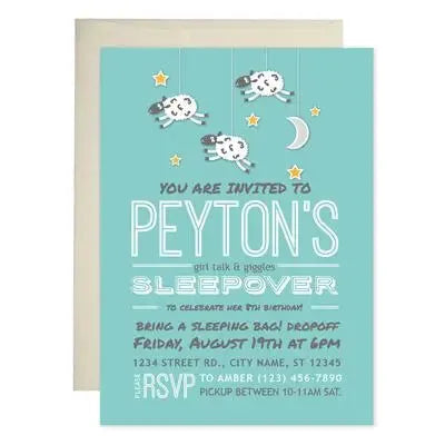 Slumber Party Birthday Invitations - iCustomLabel