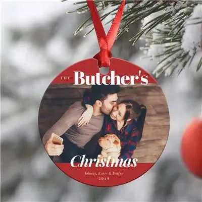 Smiling Christmas Ornament - iCustomLabel