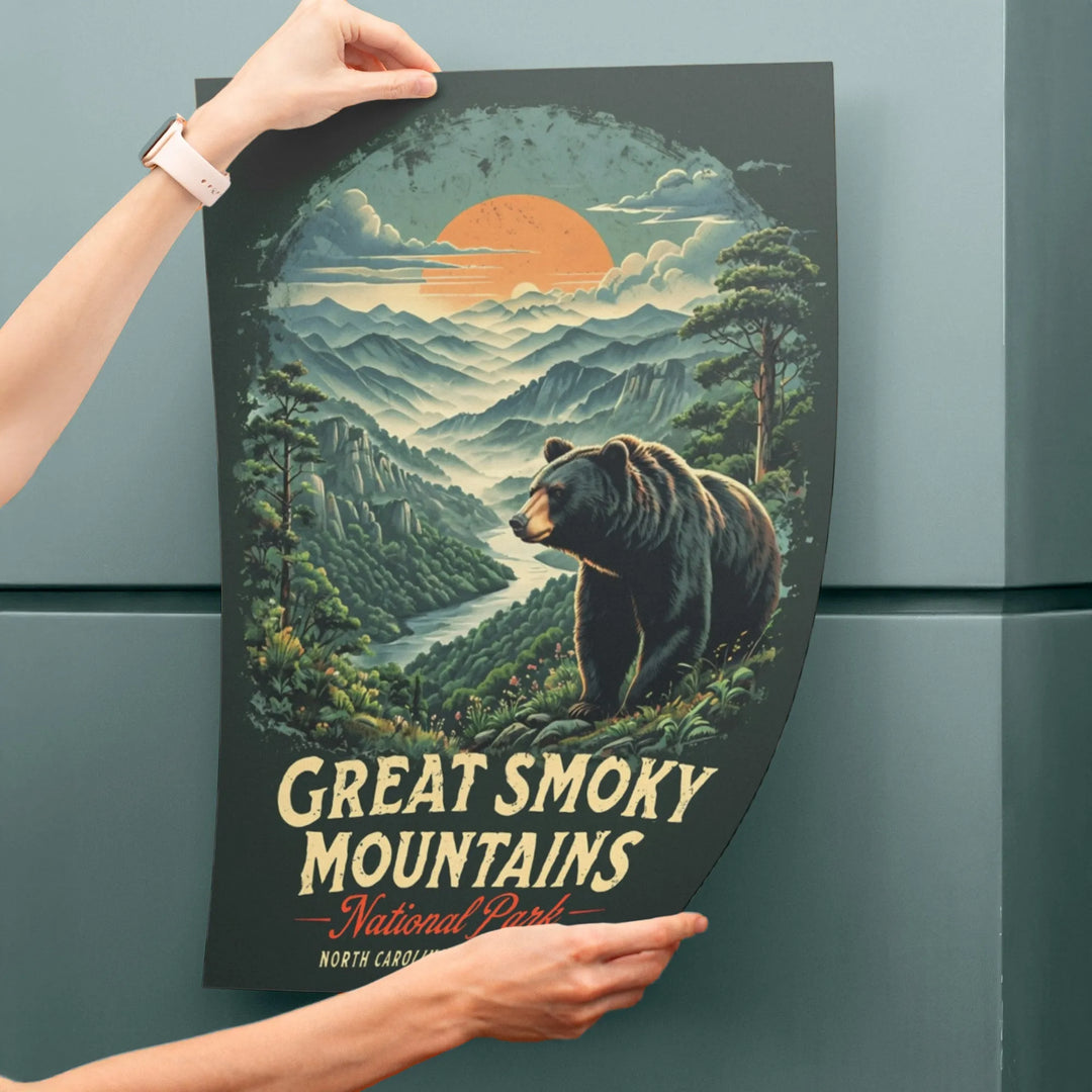 Smoky Mountain National Park Vintage Poster - iCustomLabel