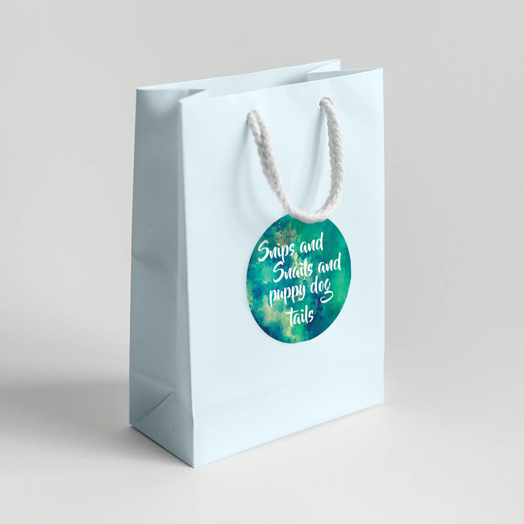 Snips Snails Baby Shower Favor Labels - iCustomLabel