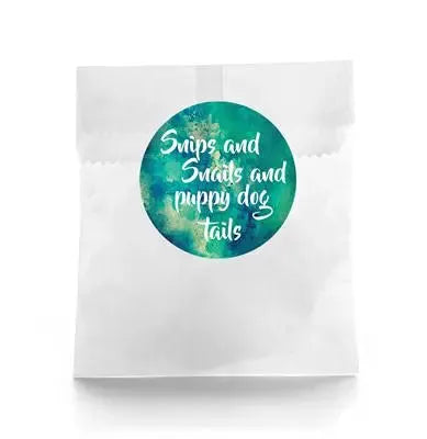 Snips Snails Baby Shower Favor Labels - iCustomLabel