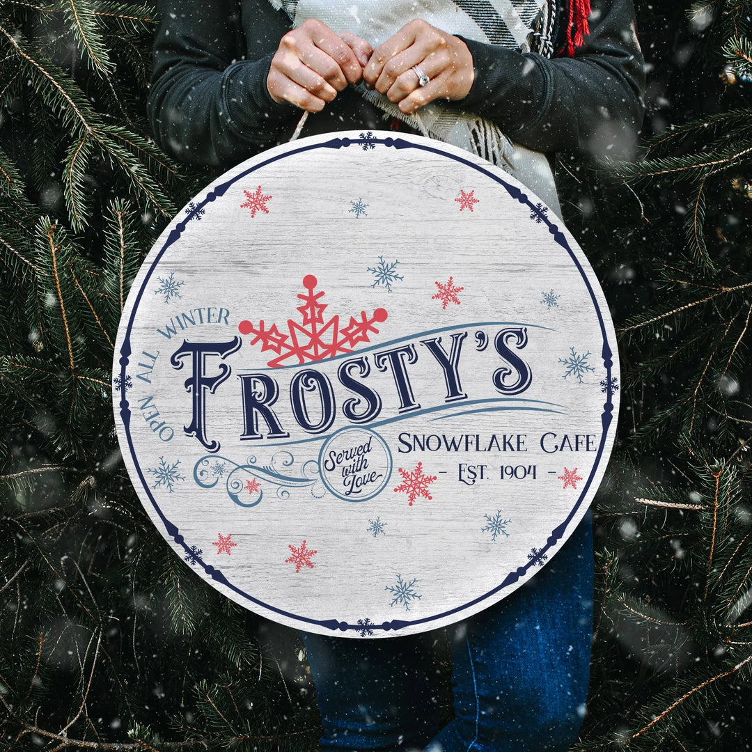 Snowflake Cafe Christmas Door Decorations - iCustomLabel