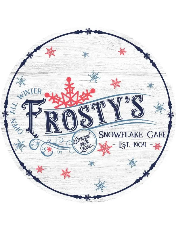 Snowflake Cafe Christmas Door Decorations - iCustomLabel
