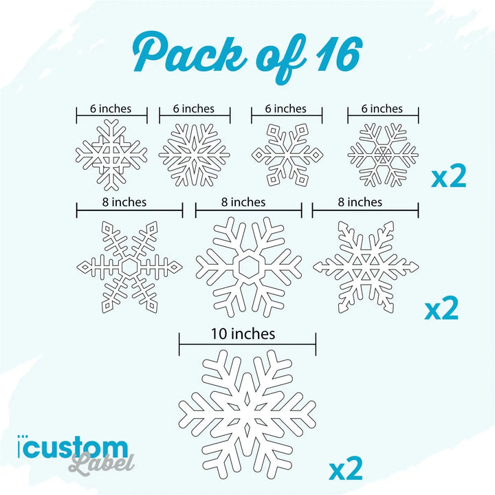 Snowflake Garage Christmas Magnets - iCustomLabel