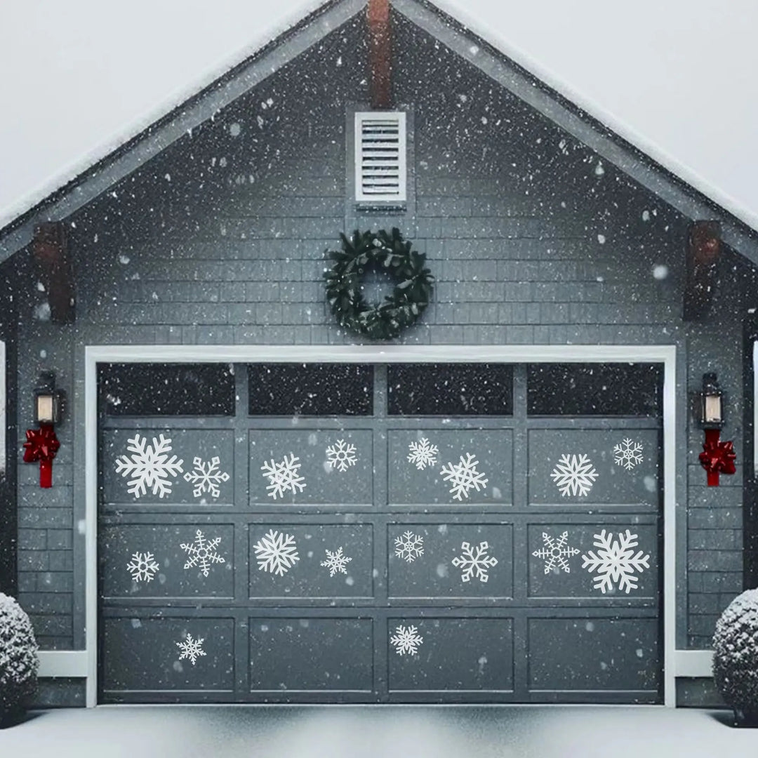 Snowflake Garage Christmas Magnets - iCustomLabel