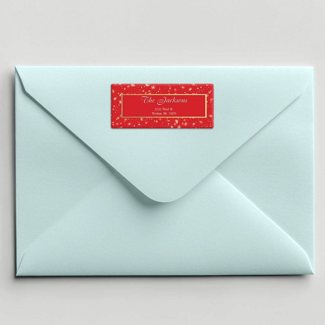Snowing Holiday Address Label - iCustomLabel