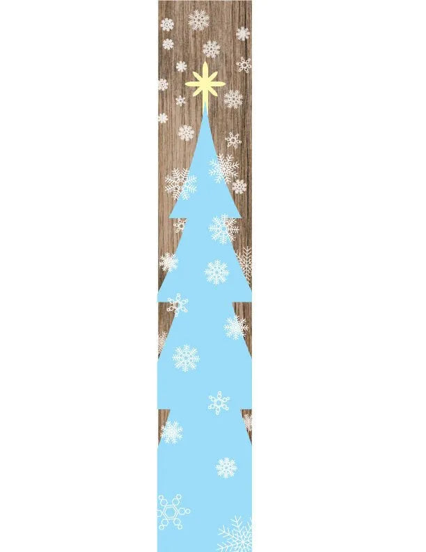 Snowy Tree Christmas Porch Sign - iCustomLabel