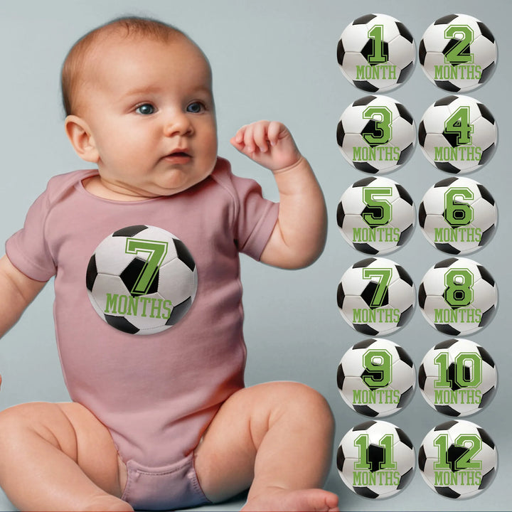 Soccer Baby Month Stickers - iCustomLabel