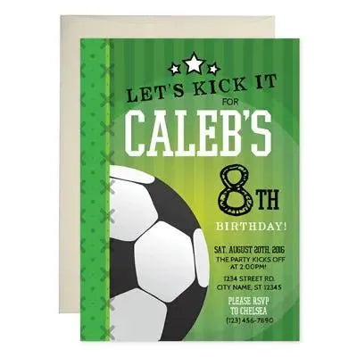 Soccer Birthday Invitations - iCustomLabel