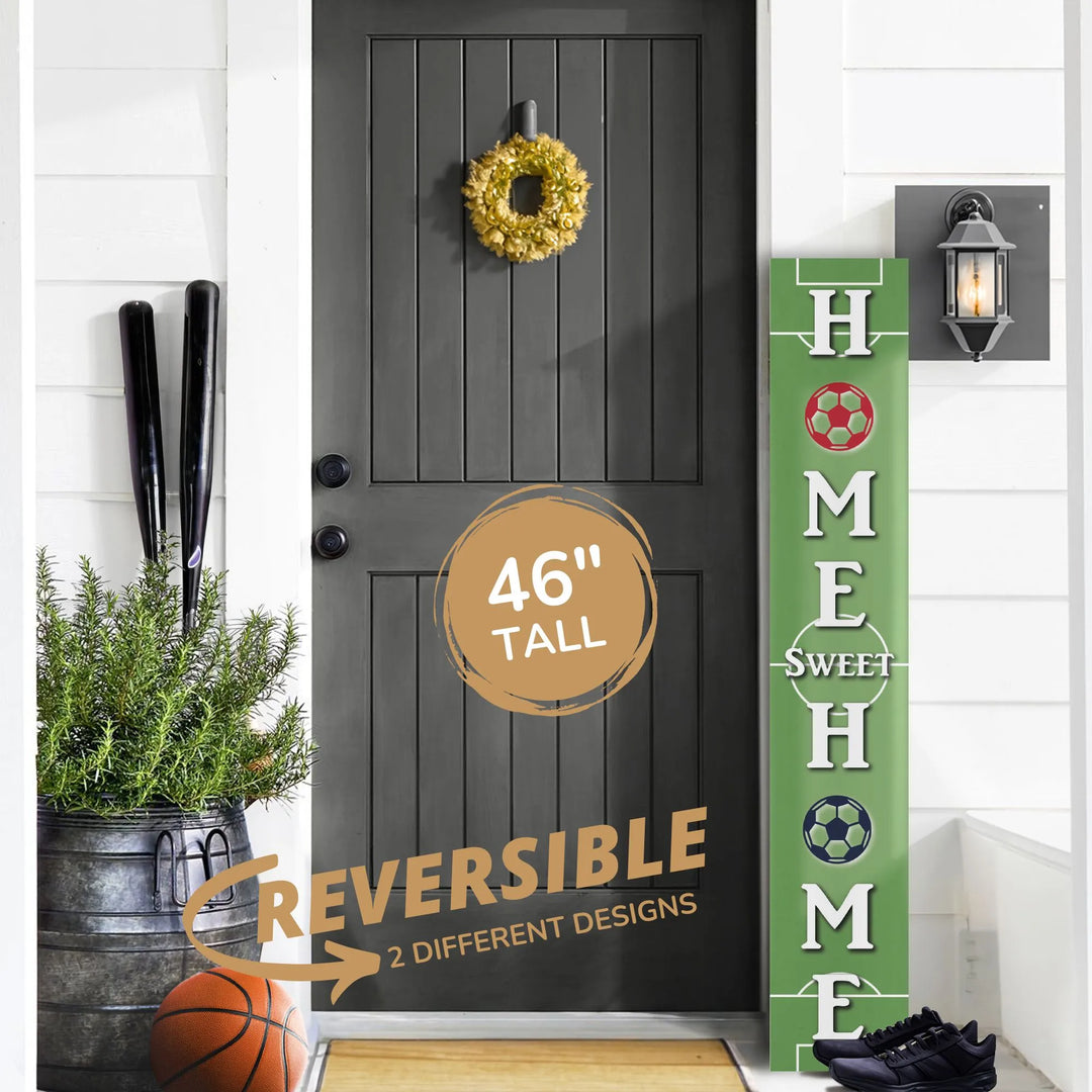 Soccer Home Porch Leaner Welcome Sign - iCustomLabel