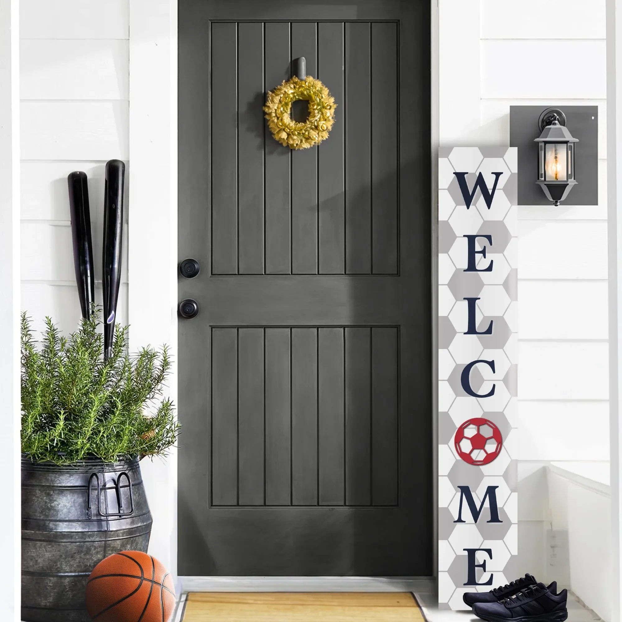 Soccer Welcome Sign | Sports Theme Porch Leaner – iCustomLabel