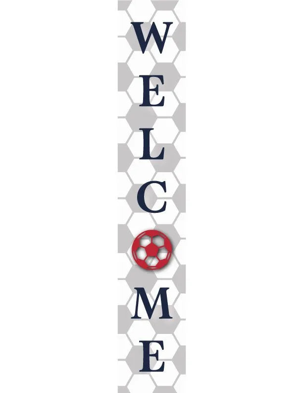 Soccer Porch Leaner Welcome Sign - iCustomLabel