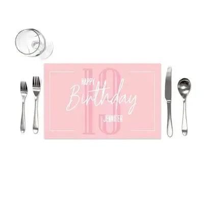 Solid Simple Birthday Placemats - iCustomLabel