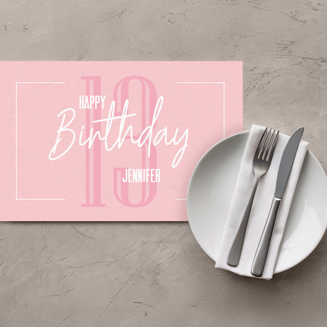 Solid Simple Birthday Placemats - iCustomLabel