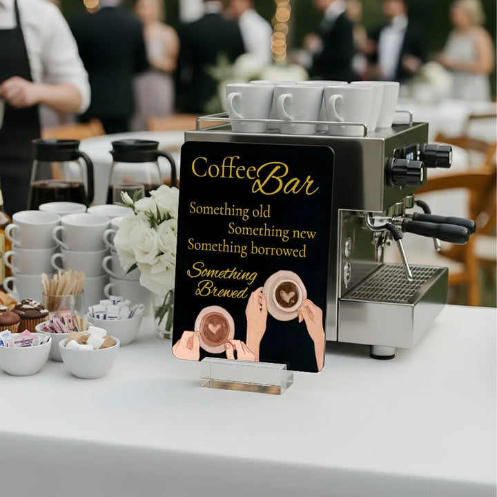 Something Brewed Coffee Bar Table Sign