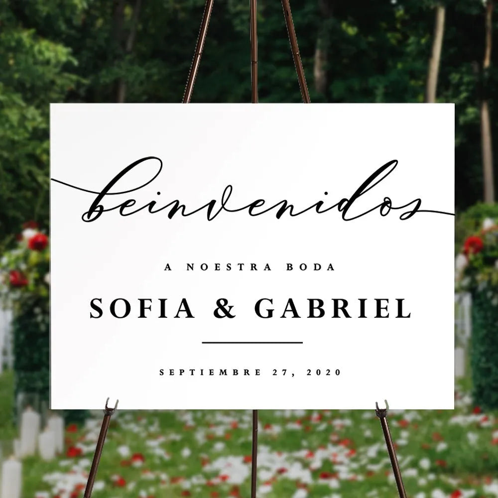 Spanish Wedding Welcome Sign - iCustomLabel