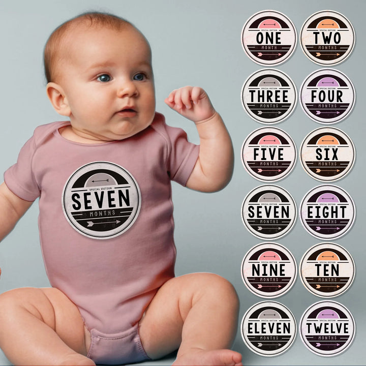 Special Edition Girl Baby Month Stickers - iCustomLabel