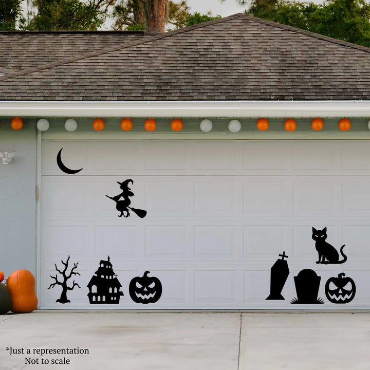 Spooky Halloween Scene Garage Magnet