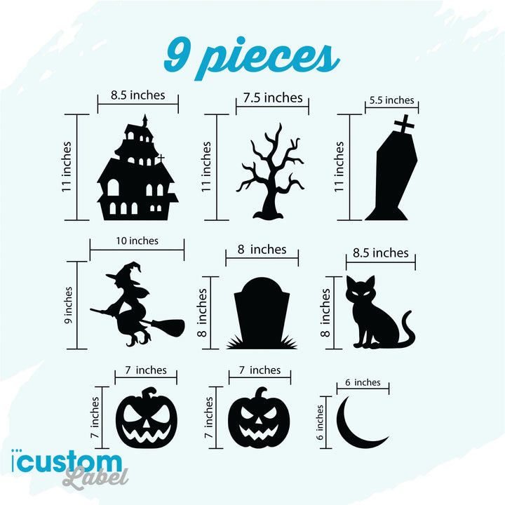 Spooky Halloween Scene Garage Magnet