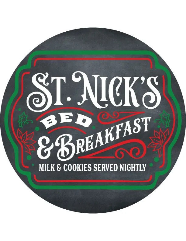 St Nicks Christmas Metal Sign - iCustomLabel