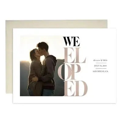 Stacked Elopement Invitations - iCustomLabel