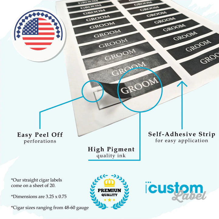 Standard Custom Cigar Bands (Full Color) - Upload Design