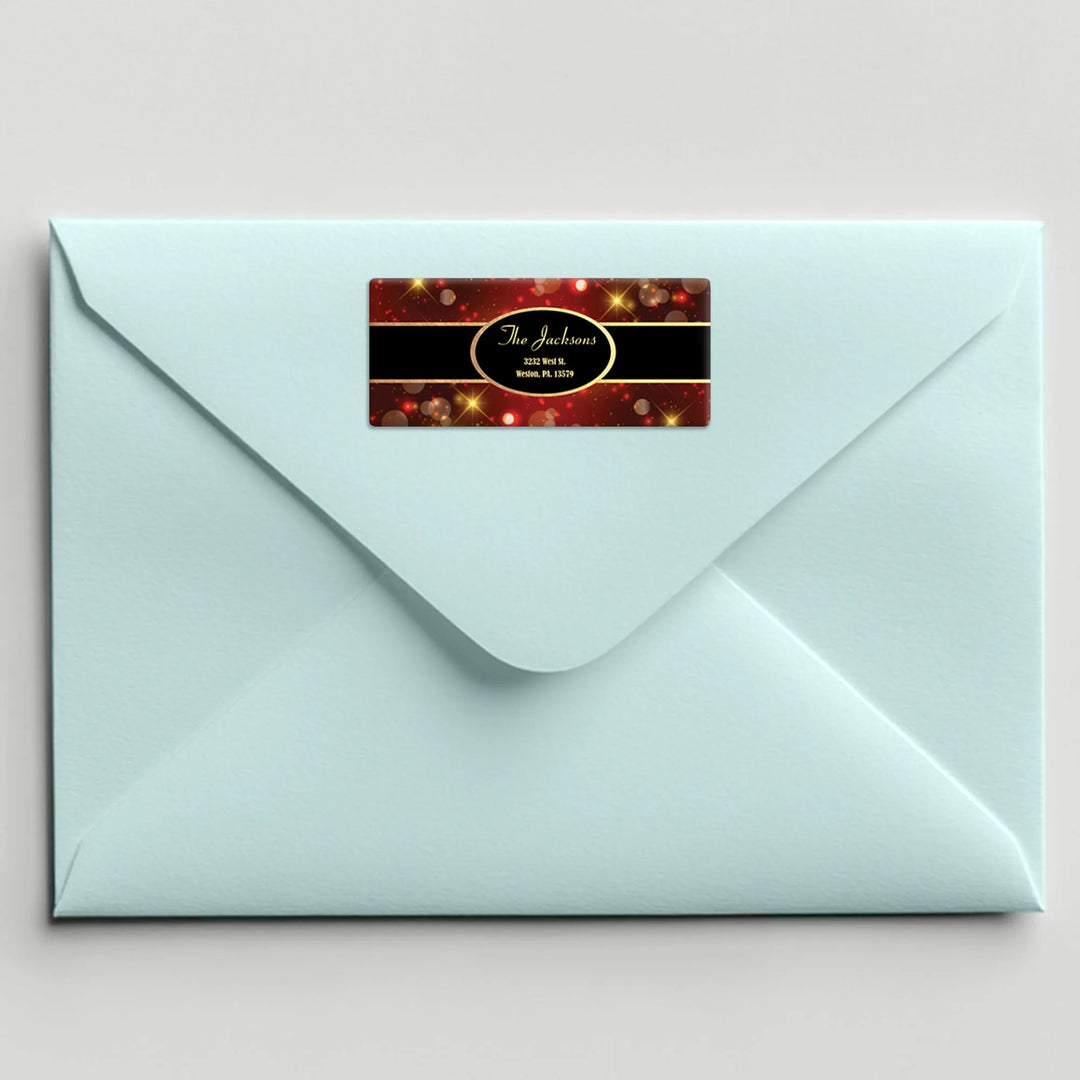 Starburst Holiday Address Label - iCustomLabel