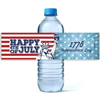 Starburst Liberty Water Bottle Labels - iCustomLabel