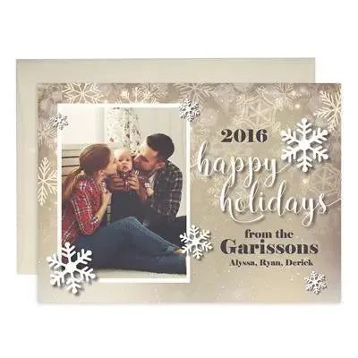 Starry Snowflakes Holiday Cards - iCustomLabel